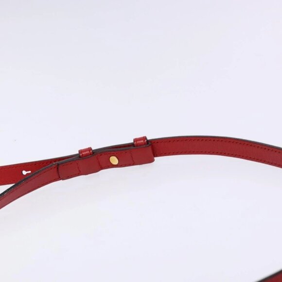 GUCCI GG Marmont Shoulder Bag Leather Red Gold 447632 Auth sw1251 - Picture 9 of 16